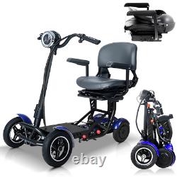 Foldable 4 Wheel Mobility Scooter Folding Drive Device for Seniors Adults 11MPH