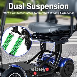 Foldable 4 Wheel Mobility Scooter Folding Drive Device for Seniors Adults 15.6Ah
