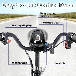 Foldable 4 Wheel Mobility Scooter Folding Drive Device for Seniors Adults 15.6Ah