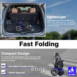 Foldable 4 Wheel Mobility Scooter Folding Drive Device for Seniors Adults 15.6Ah