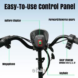 Foldable 4 Wheel Mobility Scooter Folding Drive Device for Seniors Adults 36V