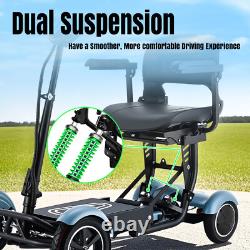 Foldable 4 Wheel Mobility Scooter Folding Drive Device for Seniors Adults 36V