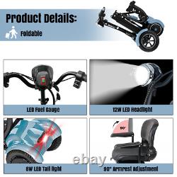 Foldable 4 Wheel Mobility Scooter Folding Drive Device for Seniors Adults 36V