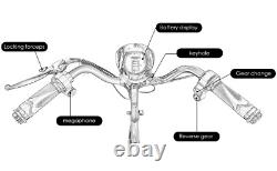 Foldable 4 Wheel Mobility Scooter Folding Drive Device for Seniors Adults (Blue)