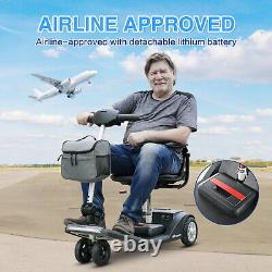 Foldable 4-wheel Mobility Scooter Electric Power Wheelchair Airline Approved