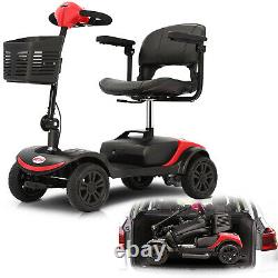 Foldable 4 wheels Mobility Scooter electric Wheel chair Lightweight Easy Drive