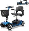 Foldable Electric Mobility Scooter Wheelchair With Led Headlight / Basket New