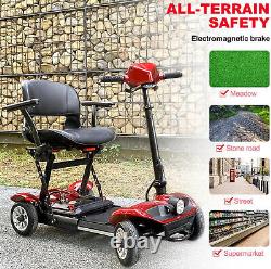 Foldable Electric Powered Wheelchair 4 Wheel Portable Motorized Mobility Scooter