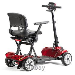 Foldable Electric Powered Wheelchair 4 Wheel Portable Motorized Mobility Scooter