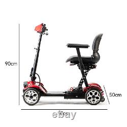 Foldable Electric Powered Wheelchair 4 Wheel Portable Motorized Mobility Scooter