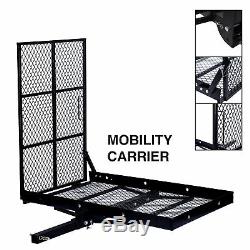 Foldable Electric Wheelchair Hitch Carrier Mobility Scooter Folding Loading Ramp
