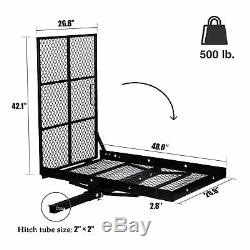 Foldable Electric Wheelchair Hitch Carrier Mobility Scooter Folding Loading Ramp