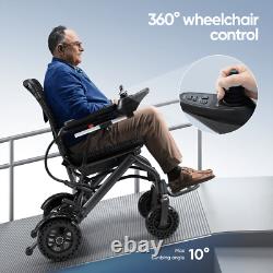 Foldable Electric Wheelchair Intelligent Lightweight For Airline Seniors Adult