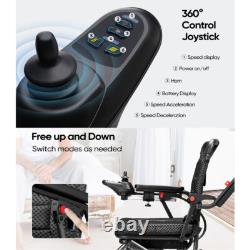 Foldable Electric Wheelchair Intelligent Lightweight For Airline Seniors Adult
