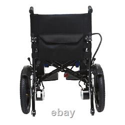 Foldable Lightweight Electric Power Smart Wheelchair Carries 280 lb Blue