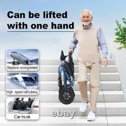Foldable Lightweight Electric Wheelchair 500W Dual Mode Power Mobility Chair