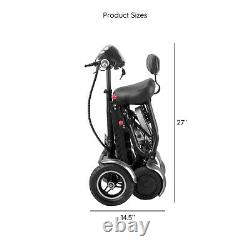 Foldable Portable Electric Motorized Mobility Scooter Up To 25 Miles Silver