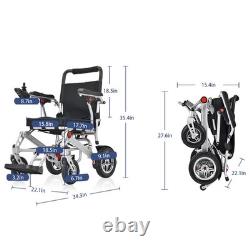 Foldable Power Wheelchair 500W 12Ah Lithium Battery Portable Travel Mobility