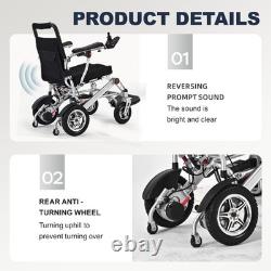 Foldable Power Wheelchair 500W 12Ah Lithium Battery Portable Travel Mobility