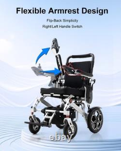Foldable Power Wheelchair 500W 12Ah Lithium Battery Portable Travel Mobility
