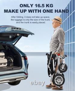 Foldable Power Wheelchair 500W 12Ah Lithium Battery Portable Travel Mobility
