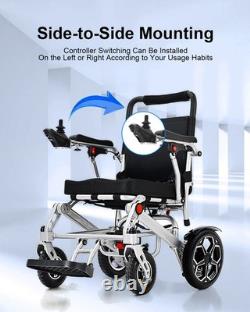 Foldable Power Wheelchair 500W 12Ah Lithium Battery Portable Travel Mobility