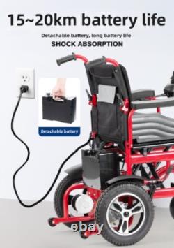 Foldable Powerchair Electric Wheelchair All Terrain 4 Wheels Mobility Scooter