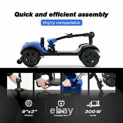 Foldable TRAVEL Electric 4 wheel Mobility Scooter Power Wheel chair Lightweight