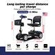 Folding Electric Mobility Scooter 4 Wheel Wheelchair Travel Outdoor Compact Suv