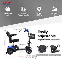 Folding Electric Power Mobility Scooter 4 Wheels Compact Scooter WheelChair USA