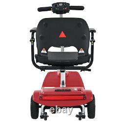 Folding Electric Powered Mobility Scooter 4 Wheel Scooter Airline Approved, Red