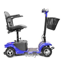 Folding Electric Powered Mobility Scooter 4 Wheel Wheelchair Travel Elder 4.5MPH