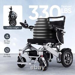 Folding Electric Wheelchair Power Wheelchairs Mobility Aid Motorized Lightweight