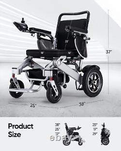 Folding Electric Wheelchair Power Wheelchairs Mobility Aid Motorized Lightweight