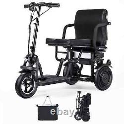 Folding Mobility Electric Trike 36v 300w Dual Motor Lithium Black, 39x20x33 Inch