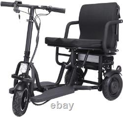 Folding Mobility Electric Trike 36v 300w Dual Motor Lithium Black, 39x20x33 Inch