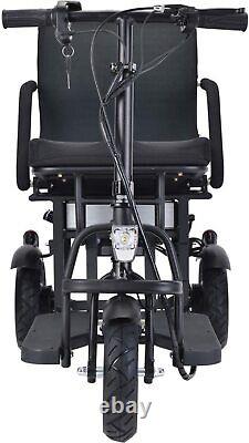 Folding Mobility Electric Trike 36v 600w Dual Motor Lithium Black, 39x20x33 Inch