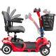Folding Mobility Scooter Easy & Convenient Electric Wheelchair For Seniors -red