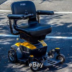 GO-CHAIR Pride Mobility Travel Electric Powerchair Used + 18AH New YELLOW color