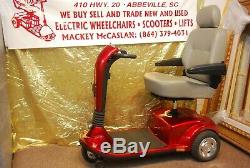 Golden Companion Electric 3-Wheel Scooter Wheelchair with Captains Seat Red