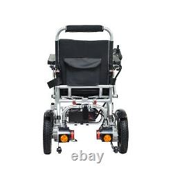 Heavy Duty Electric Battery Mobility Wheelchair, Portable Foldable Silver Frame