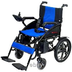 Heavy Duty Folding Electric Wheelchair (Light Weight) Blue Color