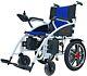 Heavy Duty Lightweight Folding Electric Wheelchair 75 Lbs (long Range) Blue
