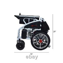 Heavy Duty Lightweight Folding Electric Wheelchair 75 lbs (Long Range) Blue