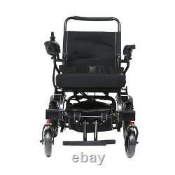 Heavy Duty Wide Seat Electric Mobility Wheelchair 365lb Capacity Foldable Black