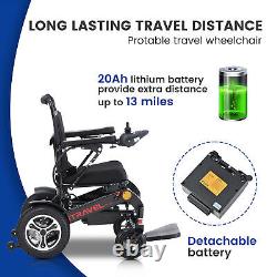 Intelligent Lightweight Foldable Electric Wheelchair 4 MPH Speed Scooter Travel