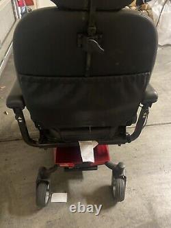 Jazzy Elite ES Mobility Power Chair Battery / Electric Red And Black Wheelchair