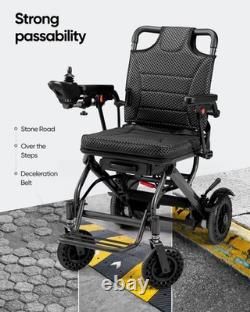 Lightweight 38Lb Foldable Electric Wheelchair Intelligent 300Lb All Terrain FDA