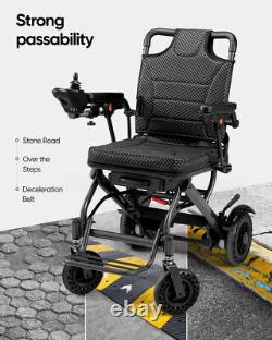 Lightweight 38Lb Foldable Electric Wheelchair Intelligent 300lbs All Terrain FDA
