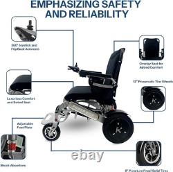 Lightweight 54Lb Foldable Electric Wheelchair Intelligent 352Lb All Terrain